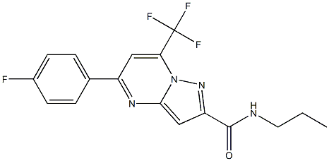 5-(4-fluorophenyl)-N-propyl-7-(trifluoromethyl)pyrazolo[1,5-a]pyrimidine-2-carboxamide,,结构式