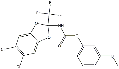 3-methoxyphenyl 5,6-dichloro-2-(trifluoromethyl)-1,3-benzodioxol-2-ylcarbamate Structure