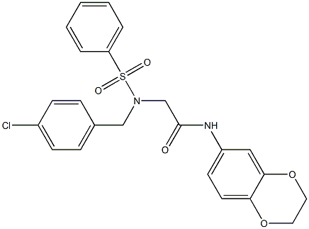  2-[(4-chlorobenzyl)(phenylsulfonyl)amino]-N-(2,3-dihydro-1,4-benzodioxin-6-yl)acetamide