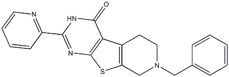 7-benzyl-2-(2-pyridinyl)-5,6,7,8-tetrahydropyrido[4',3':4,5]thieno[2,3-d]pyrimidin-4(3H)-one Structure