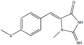 2-imino-1-methyl-5-[4-(methylsulfanyl)benzylidene]-4-imidazolidinone 结构式