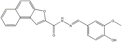 N'-(4-hydroxy-3-methoxybenzylidene)naphtho[2,1-b]furan-2-carbohydrazide Structure