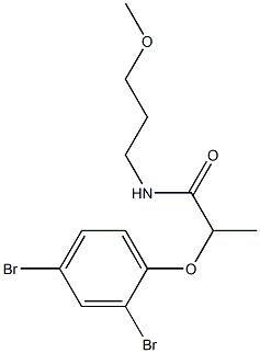 2-(2,4-dibromophenoxy)-N-(3-methoxypropyl)propanamide 化学構造式