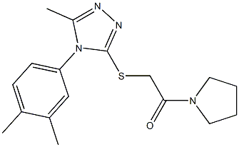 4-(3,4-dimethylphenyl)-5-methyl-4H-1,2,4-triazol-3-yl 2-oxo-2-(1-pyrrolidinyl)ethyl sulfide