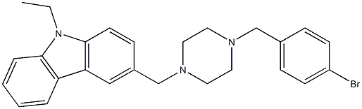  3-{[4-(4-bromobenzyl)-1-piperazinyl]methyl}-9-ethyl-9H-carbazole