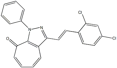 3-[2-(2,4-dichlorophenyl)vinyl]-1-phenylcyclohepta[c]pyrazol-8(1H)-one 结构式