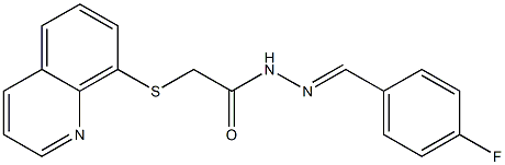 N'-(4-fluorobenzylidene)-2-(8-quinolinylsulfanyl)acetohydrazide