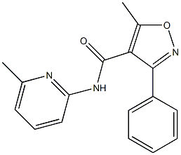 5-methyl-N-(6-methyl-2-pyridinyl)-3-phenyl-4-isoxazolecarboxamide 结构式