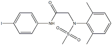 2-[2,6-dimethyl(methylsulfonyl)anilino]-N-(4-iodophenyl)acetamide Structure