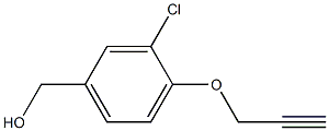 [3-chloro-4-(2-propynyloxy)phenyl]methanol,,结构式