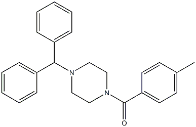 1-benzhydryl-4-(4-methylbenzoyl)piperazine,,结构式