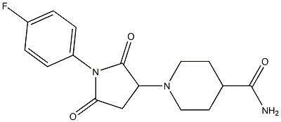 1-[1-(4-fluorophenyl)-2,5-dioxo-3-pyrrolidinyl]-4-piperidinecarboxamide,,结构式