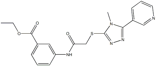 ethyl 3-[({[4-methyl-5-(3-pyridinyl)-4H-1,2,4-triazol-3-yl]sulfanyl}acetyl)amino]benzoate