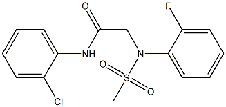 N-(2-chlorophenyl)-2-[2-fluoro(methylsulfonyl)anilino]acetamide Structure