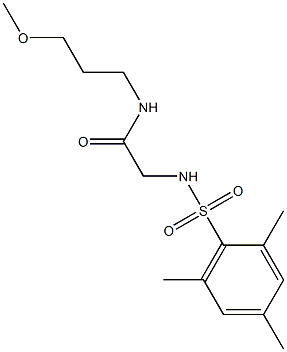 2-[(mesitylsulfonyl)amino]-N-(3-methoxypropyl)acetamide,,结构式