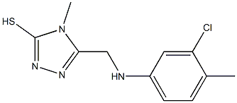5-[(3-chloro-4-methylanilino)methyl]-4-methyl-4H-1,2,4-triazole-3-thiol 结构式