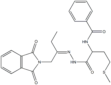 N-[1-[(2-{1-[(1,3-dioxo-1,3-dihydro-2H-isoindol-2-yl)methyl]propylidene}hydrazino)carbonyl]-3-(methylsulfanyl)propyl]benzamide|