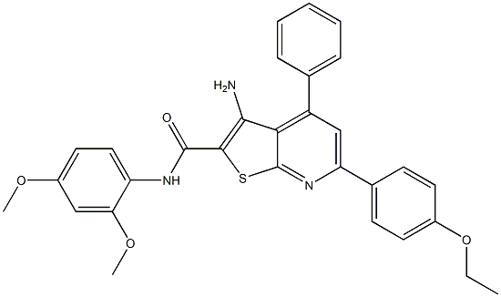 3-amino-N-(2,4-dimethoxyphenyl)-6-(4-ethoxyphenyl)-4-phenylthieno[2,3-b]pyridine-2-carboxamide