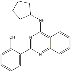 2-[4-(cyclopentylamino)-2-quinazolinyl]phenol 化学構造式