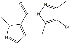 4-bromo-3,5-dimethyl-1-[(1-methyl-1H-pyrazol-5-yl)carbonyl]-1H-pyrazole Structure