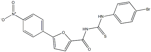 N-(4-bromophenyl)-N'-(5-{4-nitrophenyl}-2-furoyl)thiourea Structure