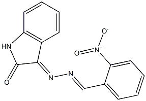 2-nitrobenzaldehyde (2-oxo-1,2-dihydro-3H-indol-3-ylidene)hydrazone Structure