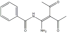 N-(2-acetyl-1-amino-3-oxo-1-butenyl)benzamide Struktur