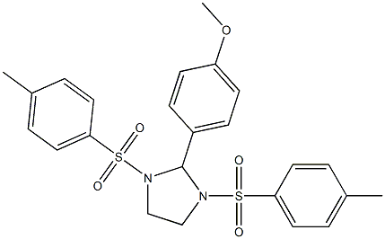 2-(4-methoxyphenyl)-1,3-bis[(4-methylphenyl)sulfonyl]imidazolidine Struktur