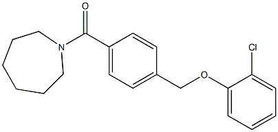 1-{4-[(2-chlorophenoxy)methyl]benzoyl}azepane Struktur