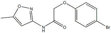 2-(4-bromophenoxy)-N-(5-methylisoxazol-3-yl)acetamide 结构式