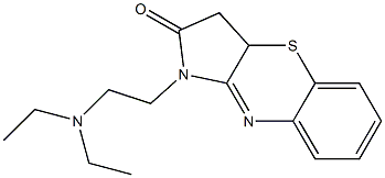 1-[2-(diethylamino)ethyl]-3,3a-dihydropyrrolo[3,2-b][1,4]benzothiazin-2(1H)-one,,结构式