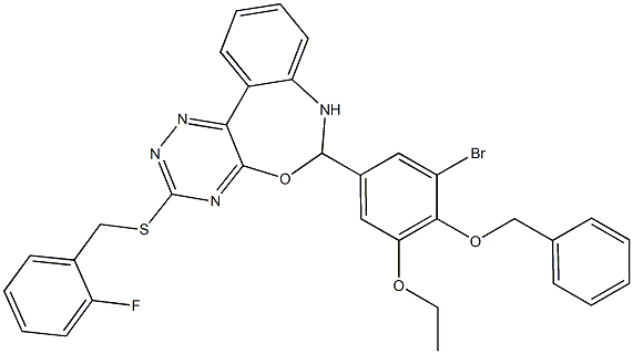 6-[4-(benzyloxy)-3-bromo-5-ethoxyphenyl]-3-[(2-fluorobenzyl)sulfanyl]-6,7-dihydro[1,2,4]triazino[5,6-d][3,1]benzoxazepine