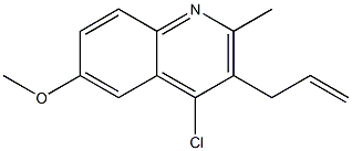 3-allyl-4-chloro-6-methoxy-2-methylquinoline 化学構造式