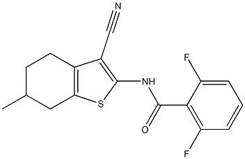 N-(3-cyano-6-methyl-4,5,6,7-tetrahydro-1-benzothien-2-yl)-2,6-difluorobenzamide