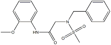 2-[benzyl(methylsulfonyl)amino]-N-(2-methoxyphenyl)acetamide Struktur