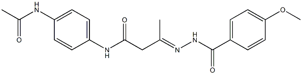  N-[4-(acetylamino)phenyl]-3-[(4-methoxybenzoyl)hydrazono]butanamide