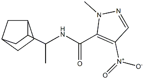 N-(1-bicyclo[2.2.1]hept-2-ylethyl)-4-nitro-1-methyl-1H-pyrazole-5-carboxamide Structure