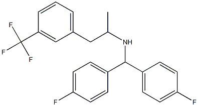 N-[bis(4-fluorophenyl)methyl]-N-{1-methyl-2-[3-(trifluoromethyl)phenyl]ethyl}amine Structure