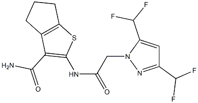 2-({[3,5-bis(difluoromethyl)-1H-pyrazol-1-yl]acetyl}amino)-5,6-dihydro-4H-cyclopenta[b]thiophene-3-carboxamide