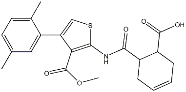 6-({[4-(2,5-dimethylphenyl)-3-(methoxycarbonyl)-2-thienyl]amino}carbonyl)-3-cyclohexene-1-carboxylic acid