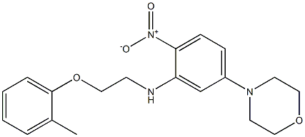 4-(4-nitro-3-{[2-(2-methylphenoxy)ethyl]amino}phenyl)morpholine 化学構造式