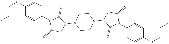 3-{4-[2,5-dioxo-1-(4-propoxyphenyl)-3-pyrrolidinyl]-1-piperazinyl}-1-(4-propoxyphenyl)-2,5-pyrrolidinedione