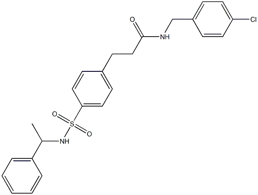 N-(4-chlorobenzyl)-3-(4-{[(1-phenylethyl)amino]sulfonyl}phenyl)propanamide