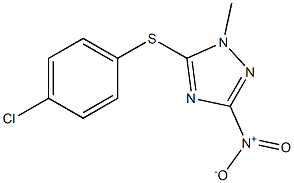 5-[(4-chlorophenyl)sulfanyl]-3-nitro-1-methyl-1H-1,2,4-triazole,,结构式