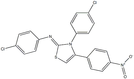 3-(4-chlorophenyl)-2-[(4-chlorophenyl)imino]-4-{4-nitrophenyl}-2,3-dihydro-1,3-thiazole