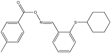 2-(cyclohexylsulfanyl)benzaldehyde O-(4-methylbenzoyl)oxime Struktur