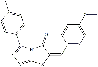 6-(4-methoxybenzylidene)-3-(4-methylphenyl)[1,3]thiazolo[2,3-c][1,2,4]triazol-5(6H)-one Struktur