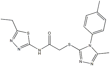 N-(5-ethyl-1,3,4-thiadiazol-2-yl)-2-{[5-methyl-4-(4-methylphenyl)-4H-1,2,4-triazol-3-yl]sulfanyl}acetamide Structure