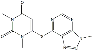 1,3-dimethyl-6-[(3-methyl-3H-[1,2,3]triazolo[4,5-d]pyrimidin-7-yl)sulfanyl]-2,4(1H,3H)-pyrimidinedione