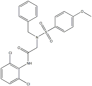 2-{benzyl[(4-methoxyphenyl)sulfonyl]amino}-N-(2,6-dichlorophenyl)acetamide